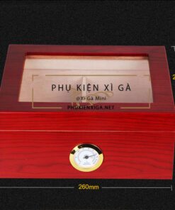 Hộp giữ ẩm xì gà 30 điếu mặt kính - Ảnh 8