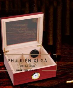 Hộp giữ ẩm xì gà 30 điếu mặt kính - Ảnh 7