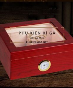 Hộp giữ ẩm xì gà 30 điếu mặt kính - Ảnh 3