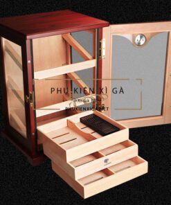 Tủ giữ ẩm xì gà 3 tầng mặt kính - Ảnh 7