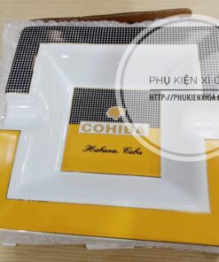 Gạt tàn Cohiba gốm màu trắng 2 tay - Ảnh 4