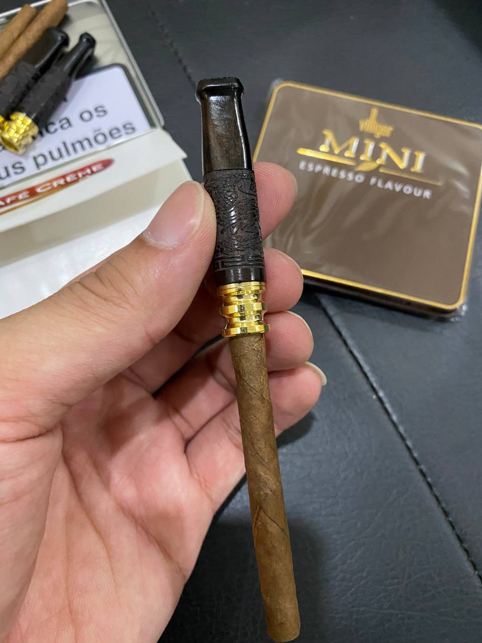 Tẩu gỗ xì gà Mini loại 1 khoang