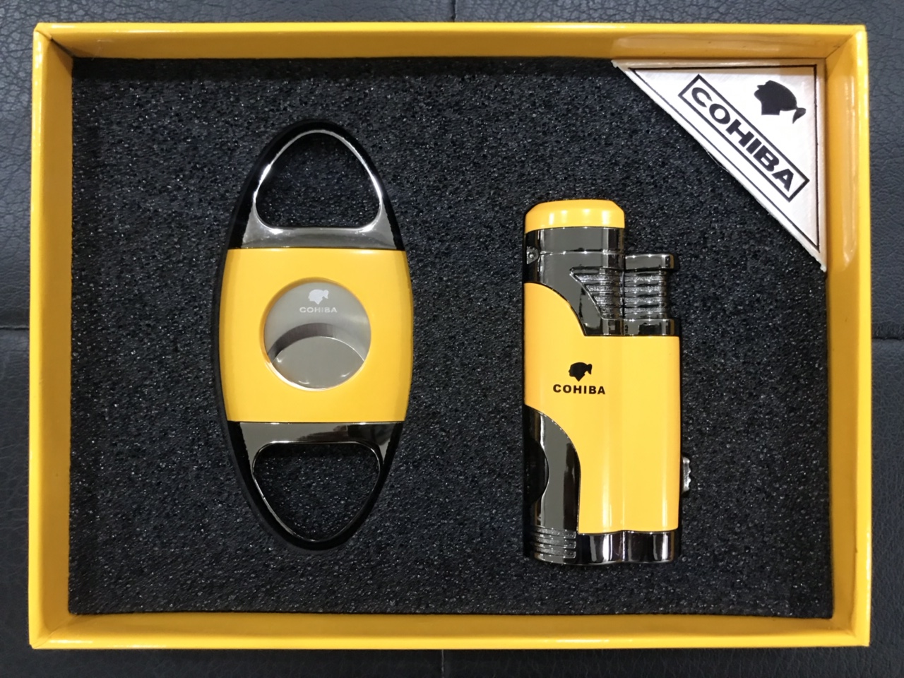 Combo bộ dao cắt và khò kèm đục Cohiba (mã mới)
