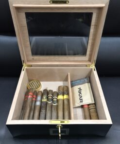 Hộp giữ ẩm xì gà có khóa (sức chứa 30 điếu) - Ảnh 3
