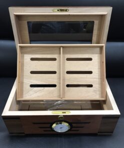 Alternative view of Hộp giữ ẩm xì gà 2 ngăn có khóa (sức chứa 50 điếu)