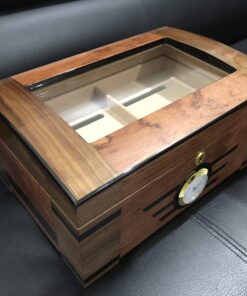 Hộp giữ ẩm xì gà 2 ngăn có khóa (sức chứa 50 điếu) - Ảnh 5