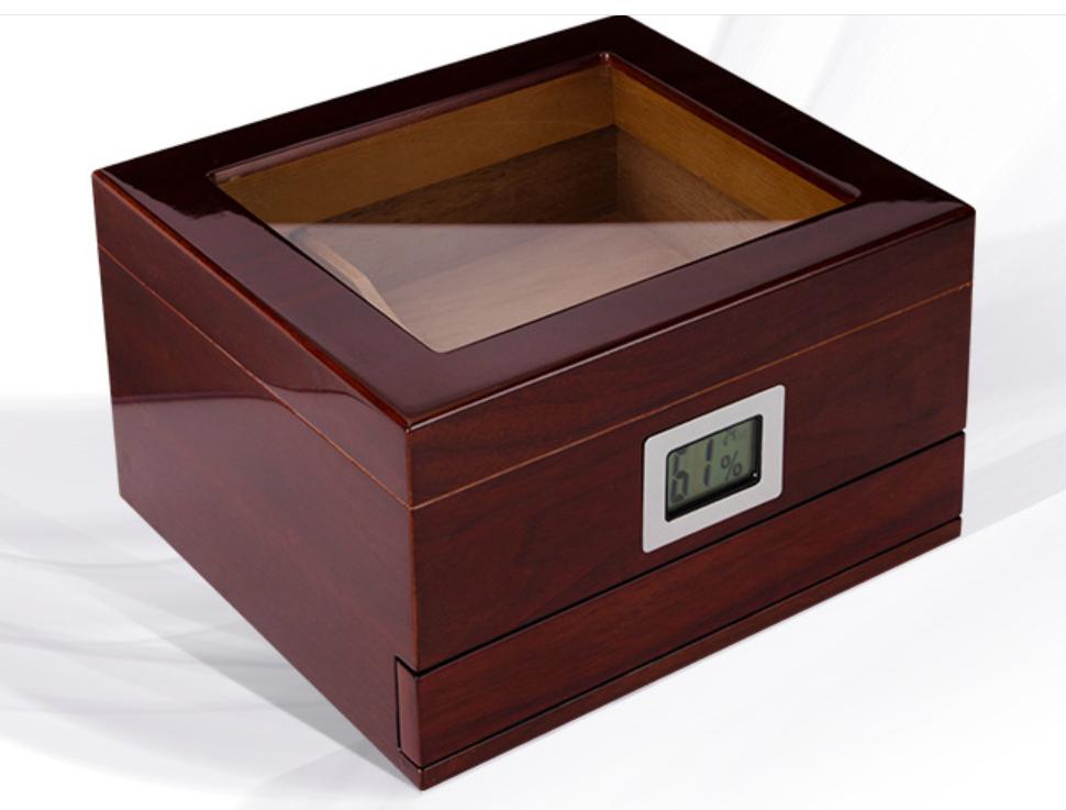 Hộp giữ ẩm xì gà có ngăn phụ kiện (sức chứa 40-60 điếu) - Ảnh 7