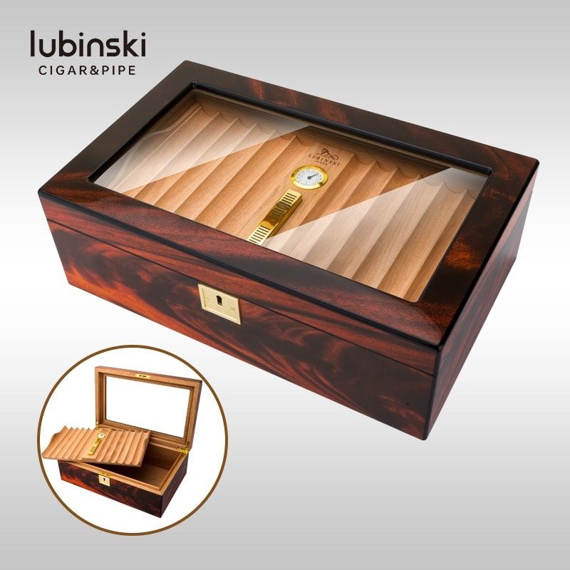 Hộp giữ ẩm xì gà 2 ngăn Lubinski (sức chứa 50 điếu)