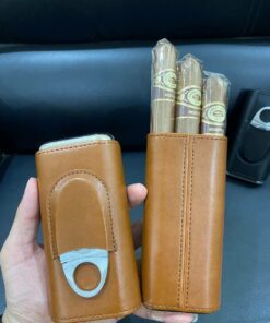 Bao da 3 điếu kèm dao cắt