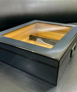 Hộp giữ ẩm xì gà 20 điếu vân carbon - Ảnh 3